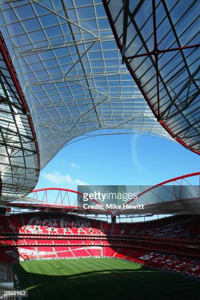 General view of the Luz Stadium home to SL Benfica taken during a photoshoot held on December 3, 2003 in Lisbon, Portugal. The stadium will be used...
