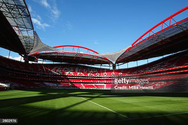 General view of the Luz Stadium home to SL Benfica taken during a photoshoot held on December 3, 2003 in Lisbon, Portugal. The stadium will be used...