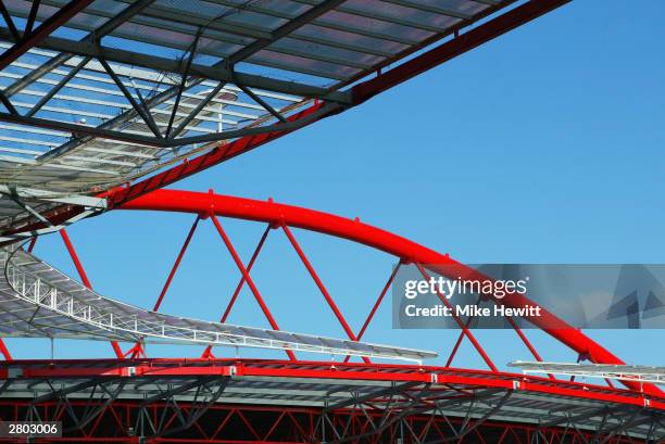 General view of the Luz Stadium home to SL Benfica taken during a photoshoot held on December 3, 2003 in Lisbon, Portugal. The stadium will be used...