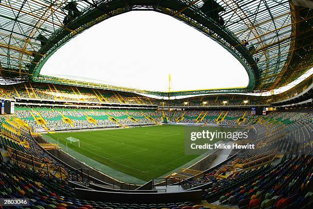 General view of the Jose Alvalade Stadium home to Sporting Lisbon taken during a photoshoot held on December 2, 2003 in Lisbon, Portugal. The stadium...