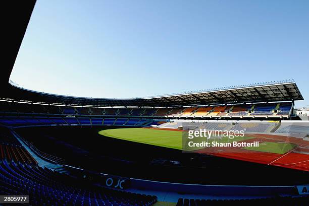 General view of the Coimbra Municipal Stadium taken during a photoshoot held on December 7, 2003 in Coimbra, Portugal. The stadium will be used as...