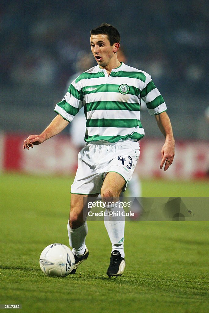 Liam Miller of Celtic in action