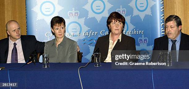 Parents of murdered Soham schoolgirls Holly Wells and Jessica Chapman, Kevin and Nicola Wells and Leslie and Sharon Chapman hold a press conference...