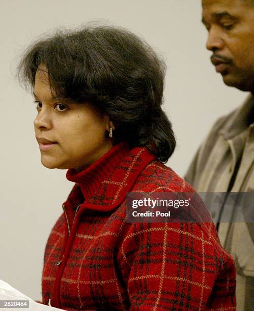 Sherry Garrett, a family member of Green River Killer victim Cynthia Hinds, addresses the court during the sentencing of Gary Ridgway December18,...