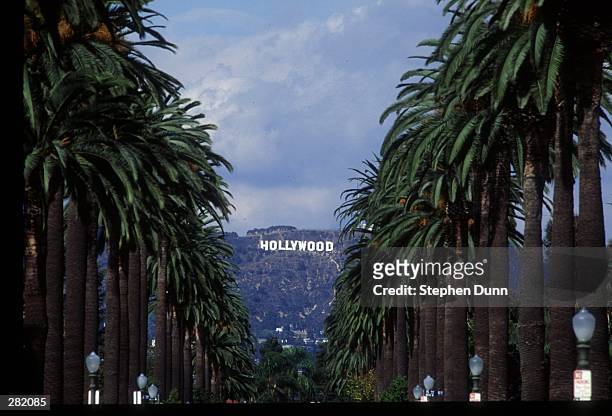 A GENERAL VIEW OF THE FAMOUS HOLLYWOOD SIGN IN LOS ANGELES. L.A. IS ONE OF THE SITES FOR THE 1994 WORLD CUP SOCCER FINALS