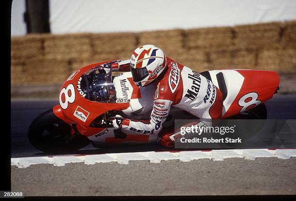 ALEX CRIVILLE OF TEAM MARLBORO HONDA PONS IN THE 500CC UNITED STATES GRAND PRIX AT LAGUNA SECA