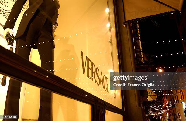 Italian shoppers browse for Christmas gifts at Via Condotti, which is the home to some of the world's most famous designer boutiques including...