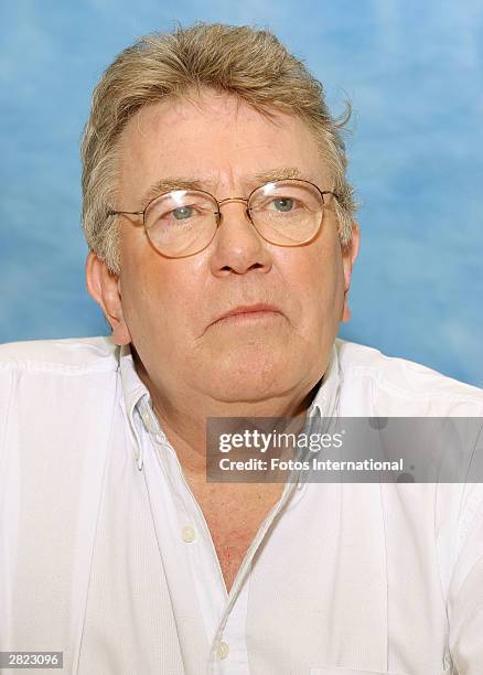 Actor Albert Finney answers questions from the press at a junket for his new film "Big Fish" at the Waldorf Astoria Hotel November 24, 2003 in New...