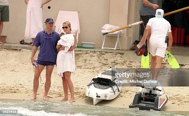 Diana, Princess Of Wales and her bodyguard Trevor Reese-Jones are seen in St Tropez in the summer of 1997, shortly before Diana and boyfriend Dodi...