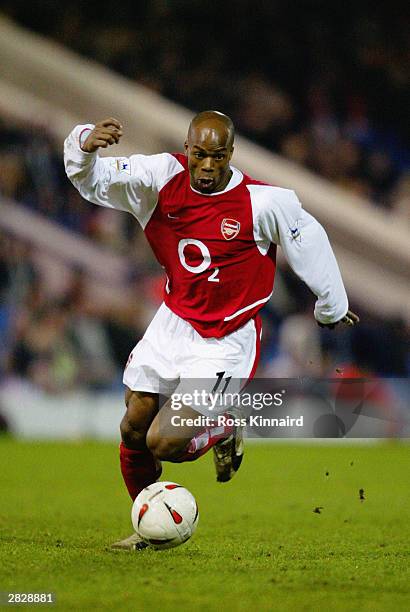 Sylvain Wiltord of Arsenal running with the ball during the Carling Cup Quarter Final match between West Bromwich Albion and Arsenal on December 16,...