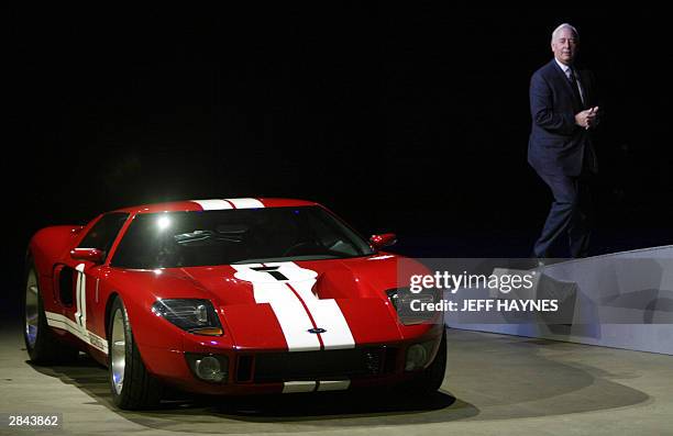 Nick Scheele, President and COO Ford Motor Company walks away from the 2005 Ford GT 04 January 04 during the press days at the North American...