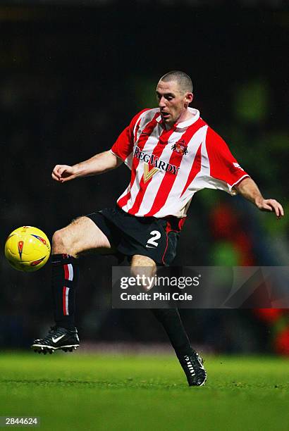 Stephen Wright of Sunderland brings the ball under control during the Nationwide League Division One match between West Ham United and Sunderland...