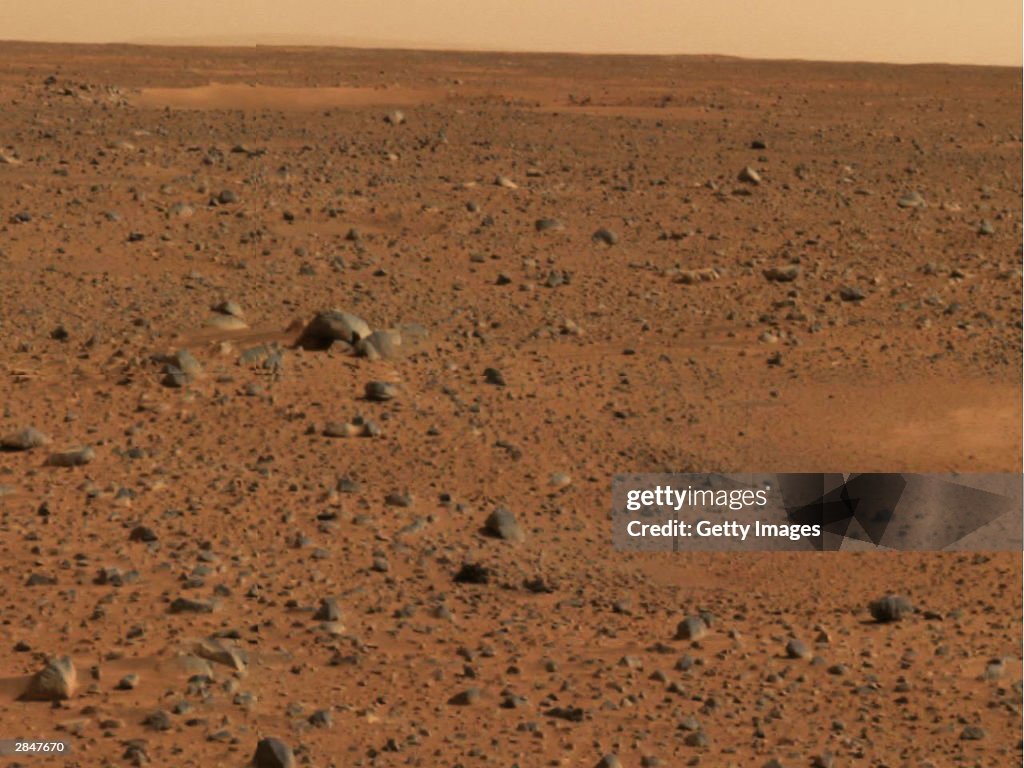 Mars Color Nasa In this handout released by NASA, a portion of the first color image ...