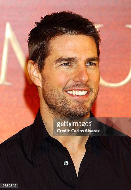Actor Tom Cruise attends the Spanish Photocall of "The Last Samurai" at the Villamagna Hotel on January 8, 2004 in Madrid, Spain.