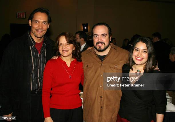 Actors Jimmy Smits, Priscilla Lopez, David Zayas and Vanessa Aspillaga at the New York City Latin Media and Entertainment Commission salutes "Anna in...