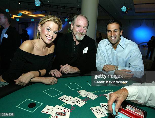 S, , "World Series of Blackjack" co-hosts Melana Scantlin , casino veteran Max Rubin and Matt Vasgersian play blackjack at the 2004 TCA Winter Tour...