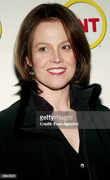 Actress Sigourney Weaver attends a special screening of TNT's "The Goodbye Girl" at Cinema 1, January 12, 2004 in New York City.