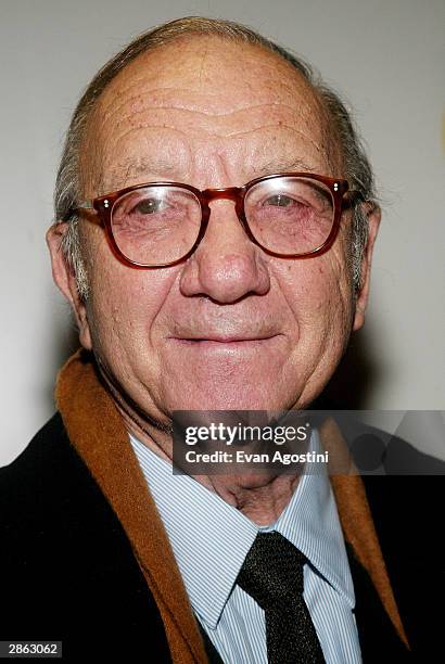 Writer Neil Simon attends a special screening of TNT's "The Goodbye Girl" at Cinema 1, January 12, 2004 in New York City.