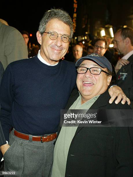 President and CEO of Universal Studios Ron Meyer and actor/producer Danny DeVito attend the Los Angeles premiere of Universal Pictures' film "Along...