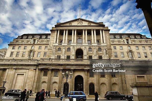 Clouds pass over the Bank of England on January 13, 2004 in London, England. The Bank of England is being sued for £1billion in a court case brought...