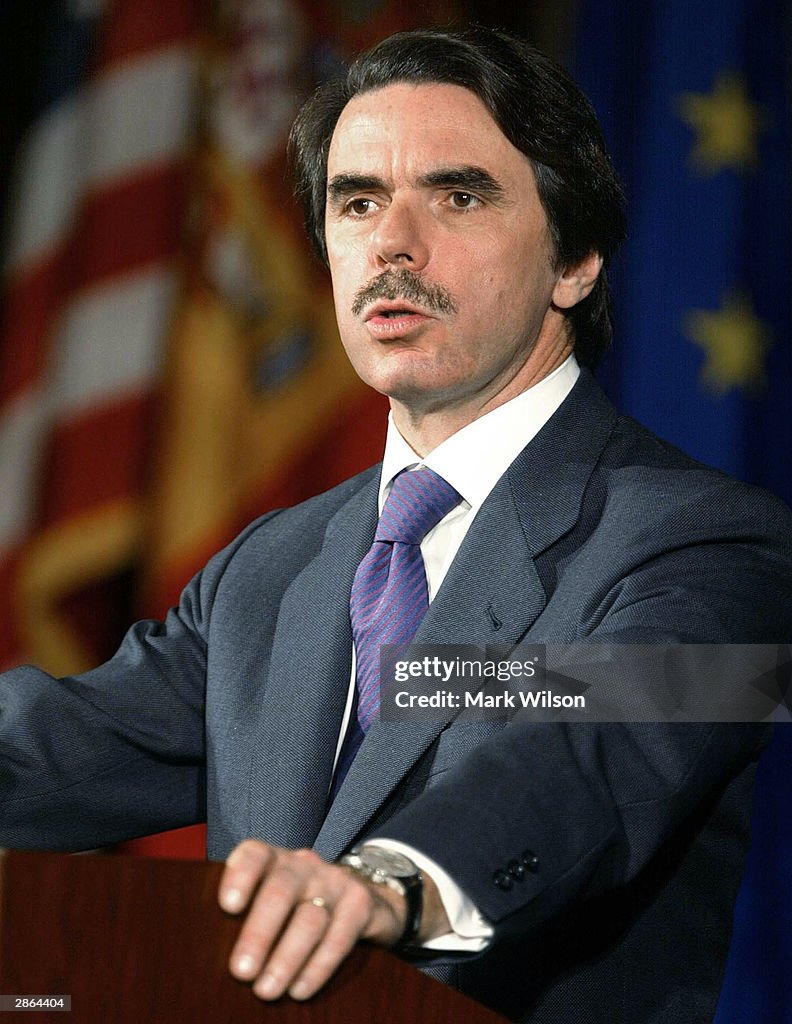 Aznar Edad Spain's Prime Minister Jose Maria Aznar speaks at the U.S. Chamber of ...