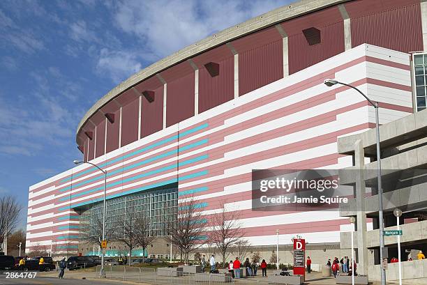 General view of the Georgia Dome before the game between the Atlanta Falcons and the Jacksonville Jaguars on December 28, 2003 in Atlanta, Georgia....