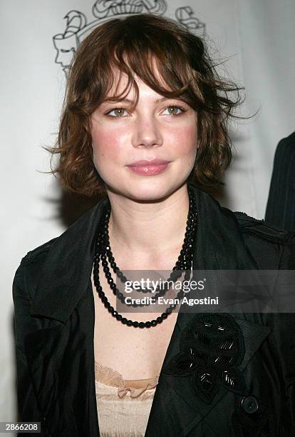 Actress Michelle Williams attends the National Board of Review Annual Awards Gala January 13, 2004 in New York City.