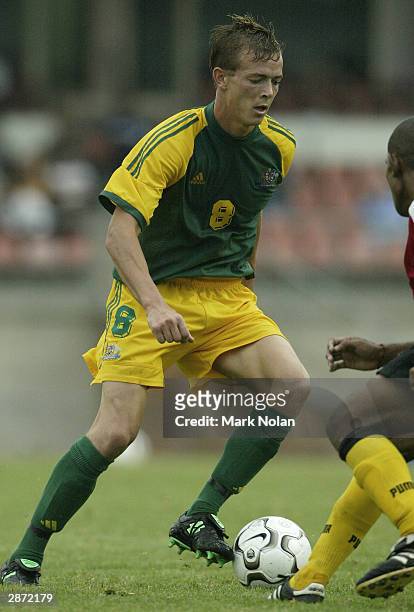 Ryan Griffiths of Australia in action during the second round of Group A of the 2004 Oceania Football Confederation Mens Olympic Qualifying...