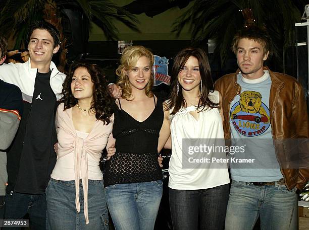 One Tree Hill" cast James Lafferty, Bethany Joy Lenz, Hilarie Burton, Sophia Bush and Chad Michael Murray at Planet Hollywood to promote their new...