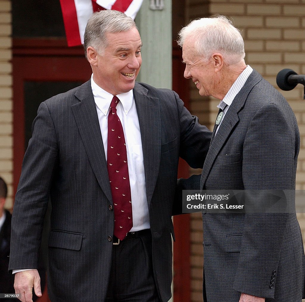 Howard Dean Visits With Former President Jimmy Carter