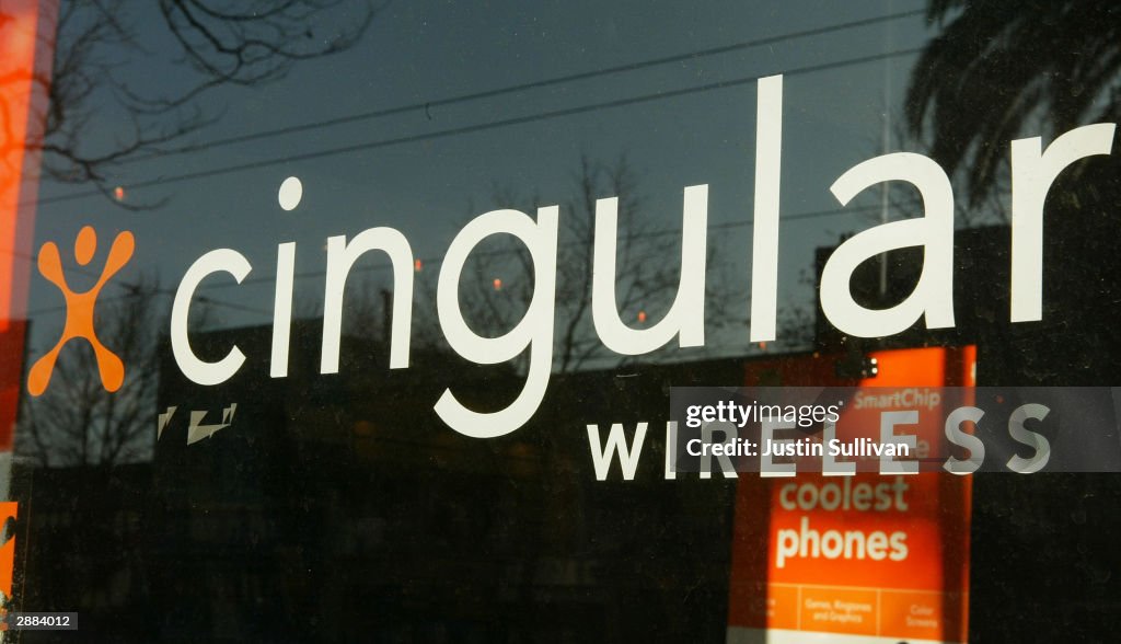 Cingular The Cingular Wireless logo is seen on the door of a store January 20 ...