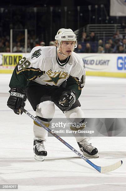 Center Niko Kapanen of the Dallas Stars stakes on the ice during the game against the Phoenix Coyotes at America West Arena on December 10, 2003 in...