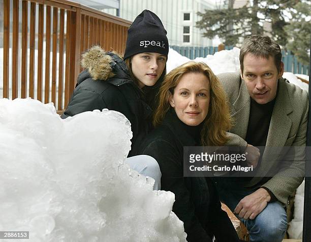 Actors Kristen Stewart, D.B. Sweeney and Elizabeth Perkins of the film "Speak" pose for portraits during the 2004 Sundance Film Festival January 20,...