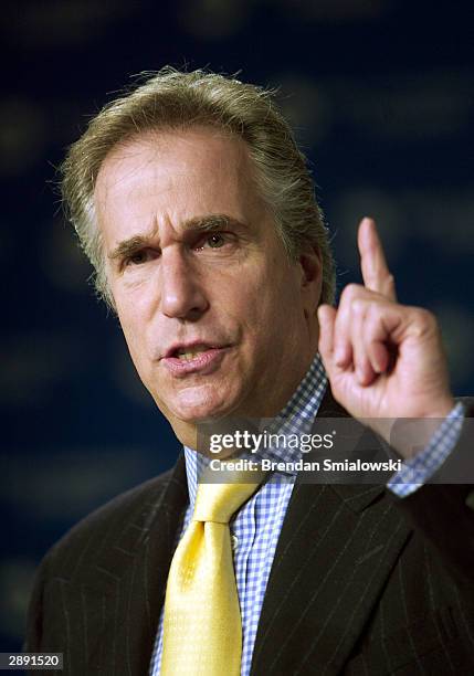Actor Henry Winkler speaks during the MayorÕs Arts Luncheon at the Capital Hilton Hotel January 22, 2004 in Washington, DC. The Americans for the...