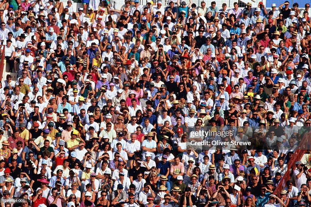Sports crowd, full frame