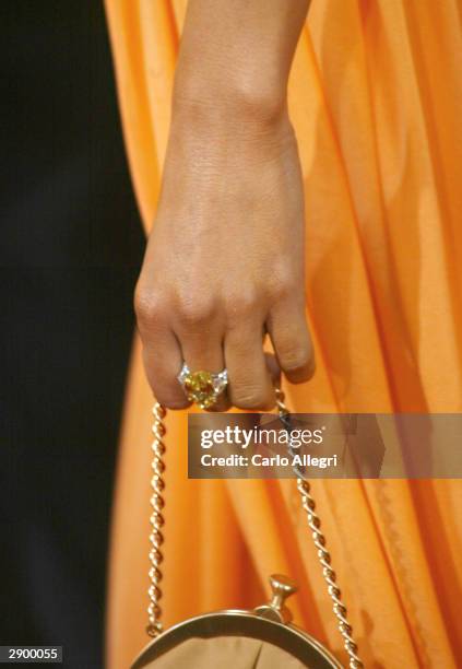 Actress/Singer Jennifer Lopez attends the 61st Annual Golden Globe Awards at the Beverly Hilton Hotel on January 25, 2004 in Beverly Hills,...