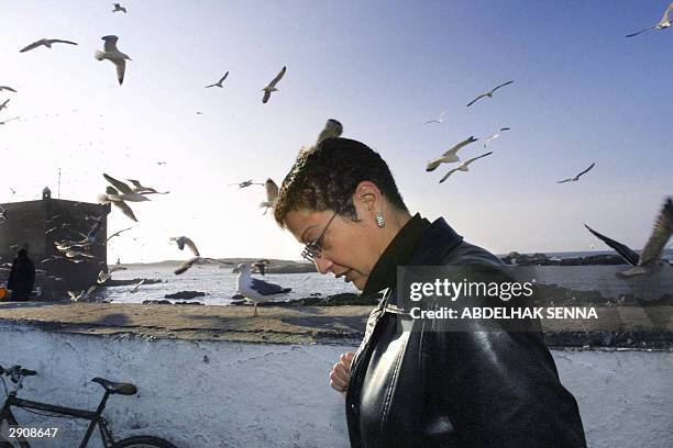 Asma Chaabi, the first-ever Moroccan woman elected mayor, in position since September 2003 in the City Hall of Essaouira, coastal town on the...