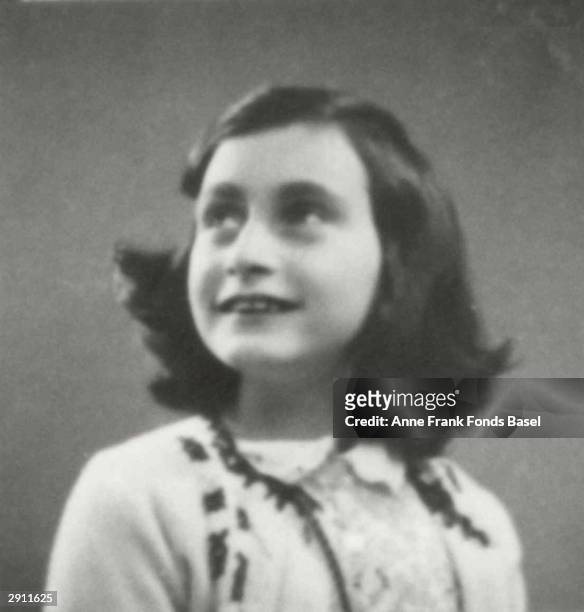 Portrait of German Jewish victim of the Holocaust, Anne Frank , circa 1930s.