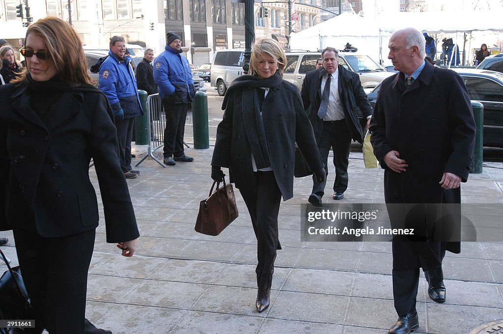 Martha Stewart Arrives At Federal Court In New York City
