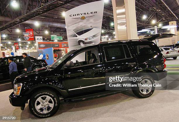 The One Millionth Dodge Durango, which was made at the Newark, Delaware Chrysler Plant is on display at the Philadelphia Auto Show January 30, 2004...