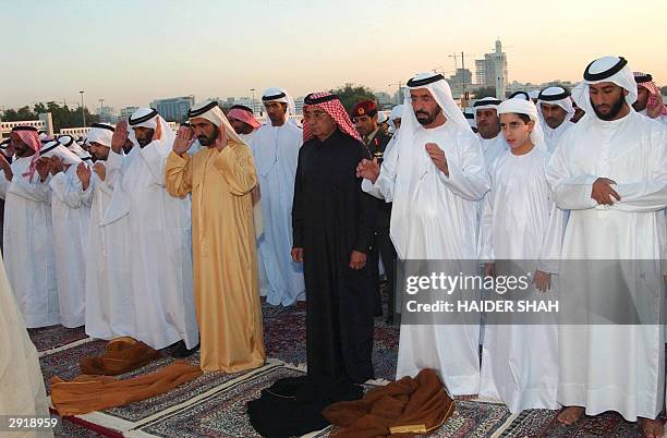 Sheikh Maktoum Bin Rashid al-Maktoum , ruler of Dubai and Prime Minister of UAE, and General Sheikh Mohammed Bin Rashid al-Maktoum, , Crown Prince of...