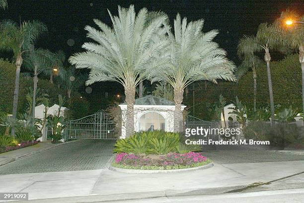 The gated community of former music producer Marc Schaffel in Los Angeles County where Santa Barbara County investigators searched in connection with...