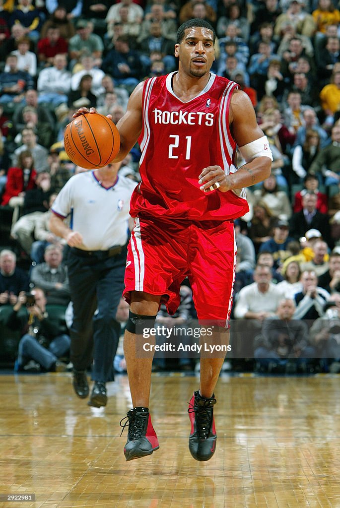 Jordan Jackson Reading Rockets Jim Jackson of the Houston Rockets drives against the Indiana Pacers ...