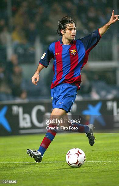 Rafael Marquez of Barcelona in action during the La Liga match between FC Barcelona and Albacete played at the Nou Camp February 1, 2004 in...