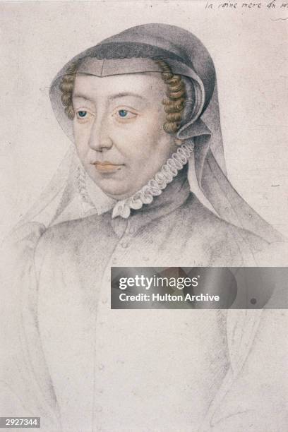 Catherine de Medici, , the wife of King Henri II of France, circa 1570. She became Queen Regent after his death in 1559.