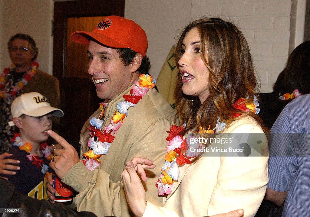 Actor Adam Sandler and wife Jackie Titone attend the premiere of the... News Photo Getty Images