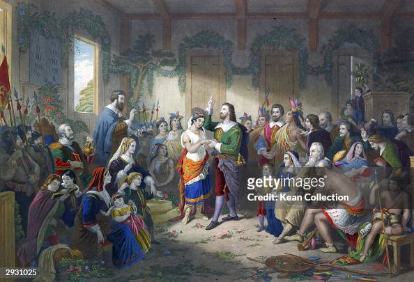Marriage Of John Rolfe And Pocahontas 