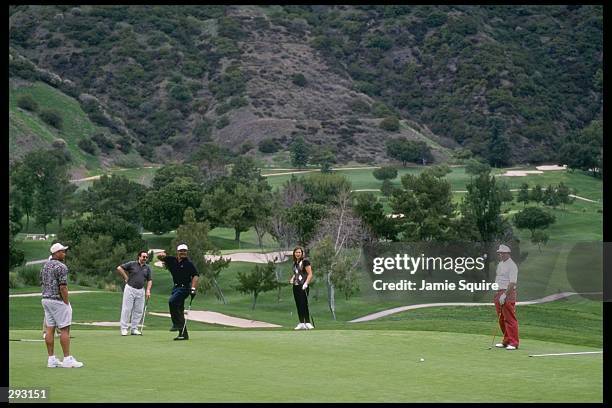 Linebacker Junior Seau of the San Diego Chargers stand on the golf course at the Celebrity Golf Classic in Bel-Air, California. Mandatory Credit:...