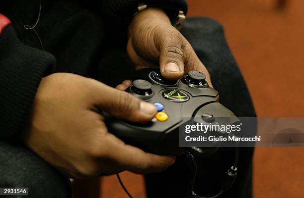 Big Boi from OutKast launches Xbox live's "Game With Fame" program on February 4, 2004 in Los Angeles, California.