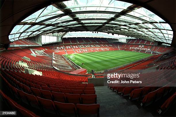 General view of the interior of Old Trafford in August, 2000.